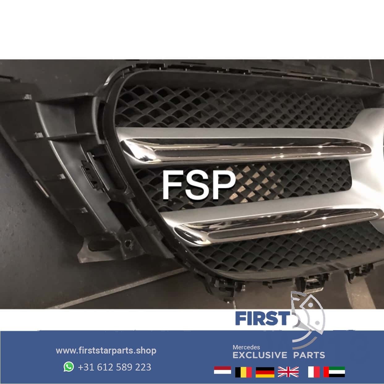 W213 C238 VOORBUMPER GRIL Mercedes E Klasse 2016-2021 GRILLE, Gebruikt, -, Ophalen of Verzenden, -
