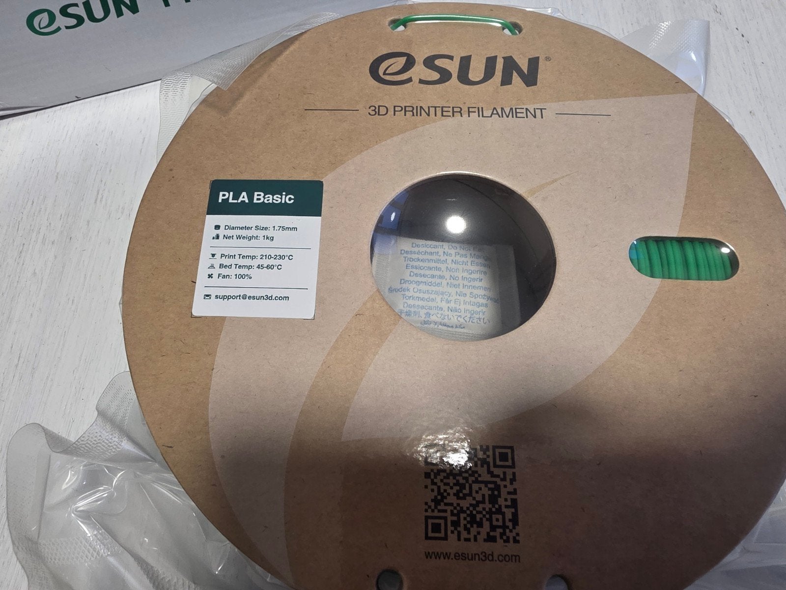 nieuwe, vacuüm verpakte rol 3D-printer filament eSUN PLA, Informatique & Logiciels, Enlèvement ou Envoi, Neuf