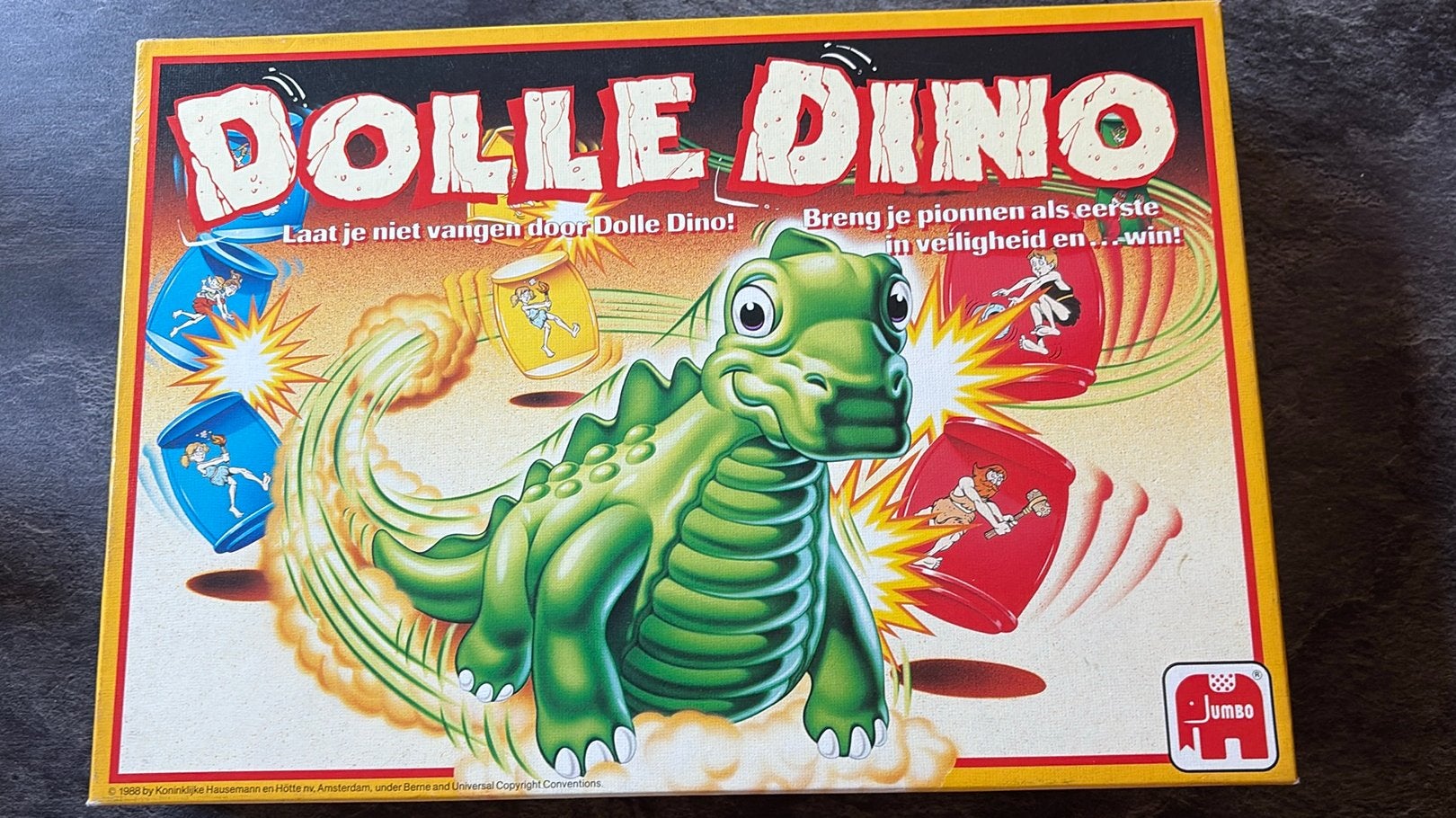 Vintage Bordspel Dolle Dino – Jumbo, Antiek en Kunst, Antiek | Speelgoed, Ophalen of Verzenden