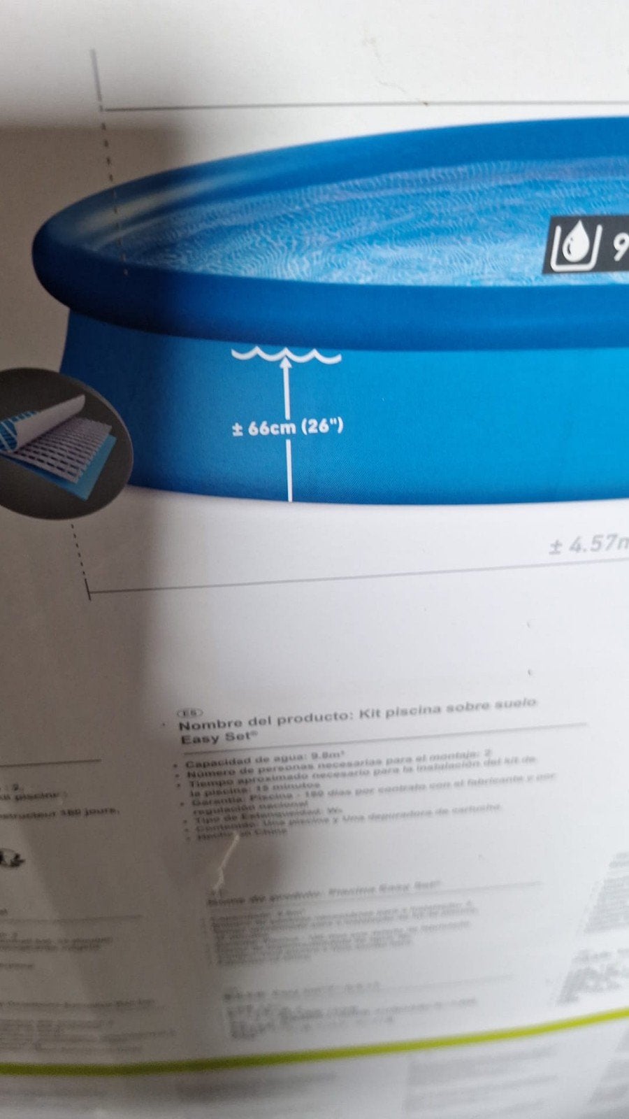 Intex zwembad, Ophalen