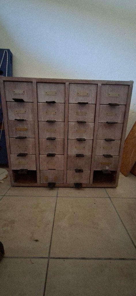 Armoire à pharmacie/classeur vintage — Industriel, Enlèvement