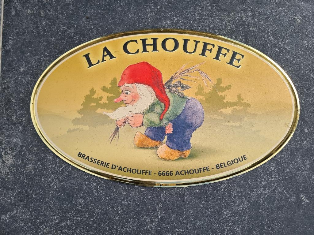 Reclamebord La Chouffe, Verzamelen, Ophalen, Zo goed als nieuw, Reclamebord