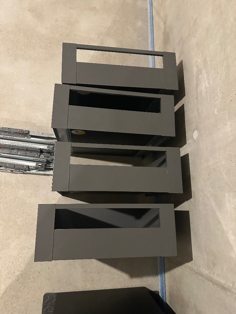 BLUM schuiven incl. geleiders, Moins de 100 cm, Enlèvement, 50 à 100 cm, Autres matériaux