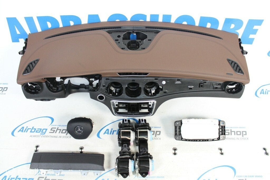 Airbag kit Tableau de bord cuir brun Mercedes CLA, Gebruikt, Ophalen of Verzenden