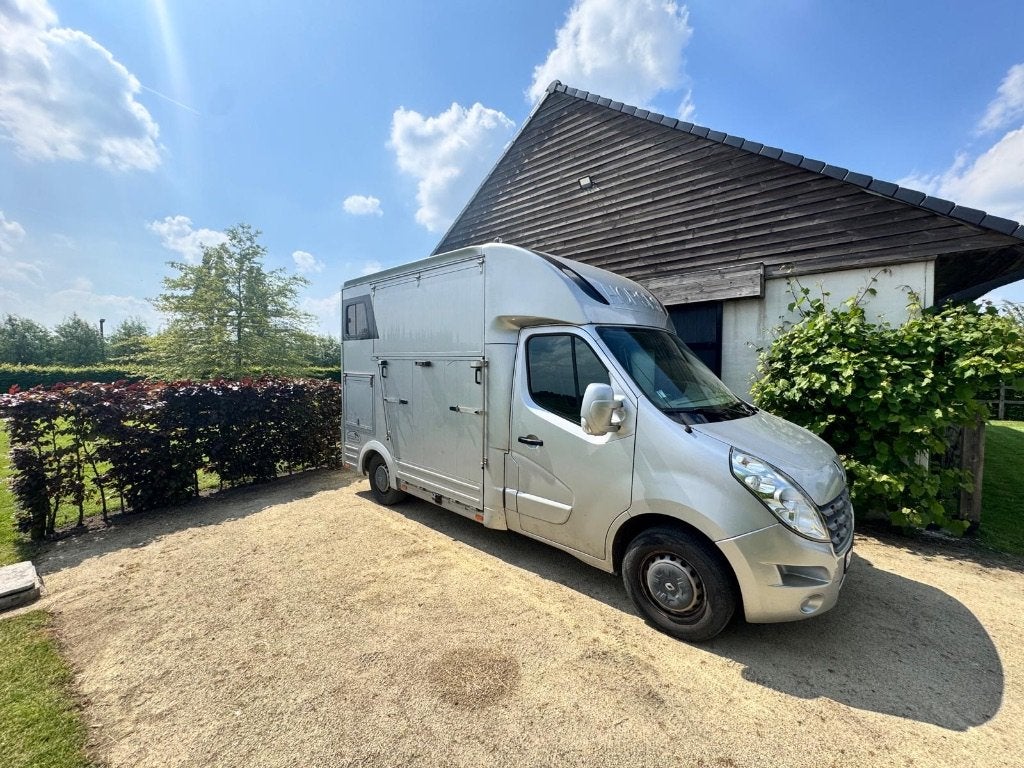 Paardenvrachtwagen - B rijbewijs, Enlèvement, Utilisé, Autres matériaux, Remorque 2 chevaux