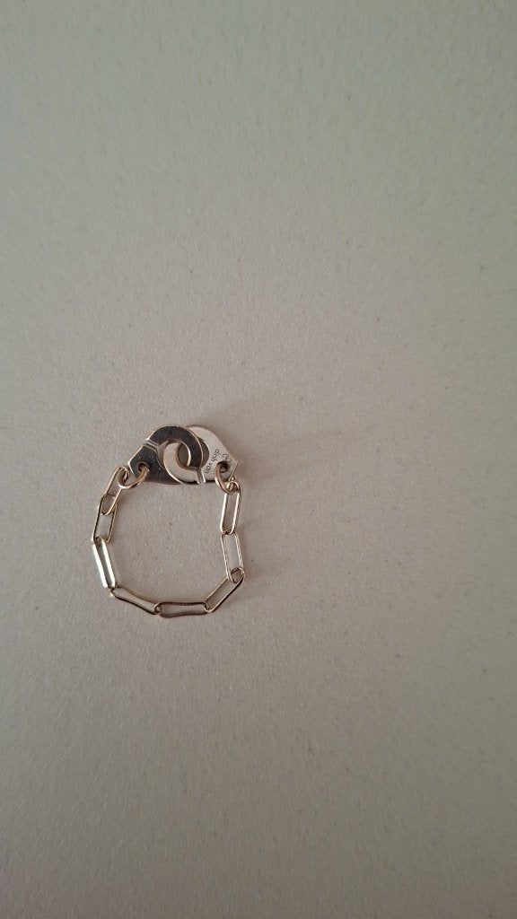 Bague menottew Dinh Van, Enlèvement, Blanc, Or