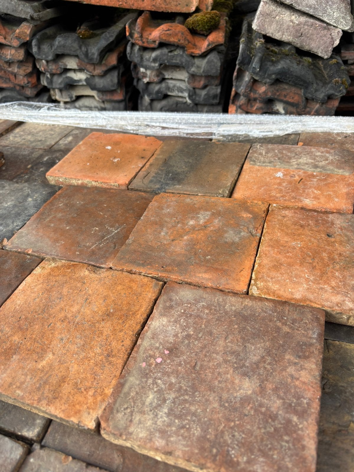 Lot Antieke terracotta tegels. Voor info BELLEN 0474220705, Antiek en Kunst, Ophalen