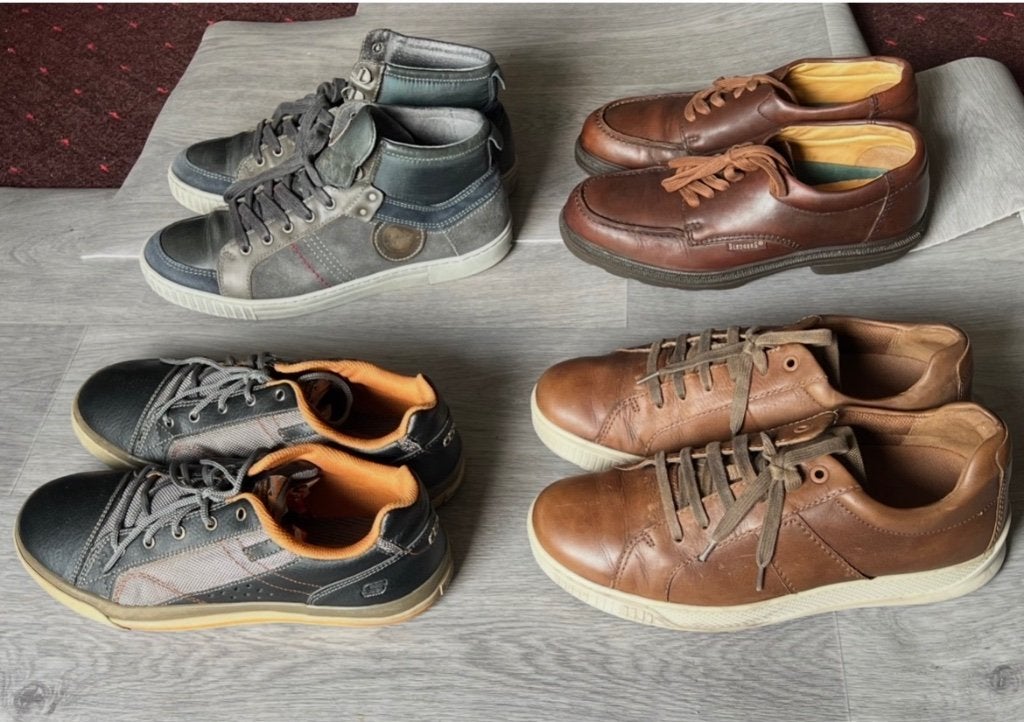 Lot de chaussures hommes (4 paires)., Envoi, Porté, ECCO,Australian…etc, Chaussures de marche