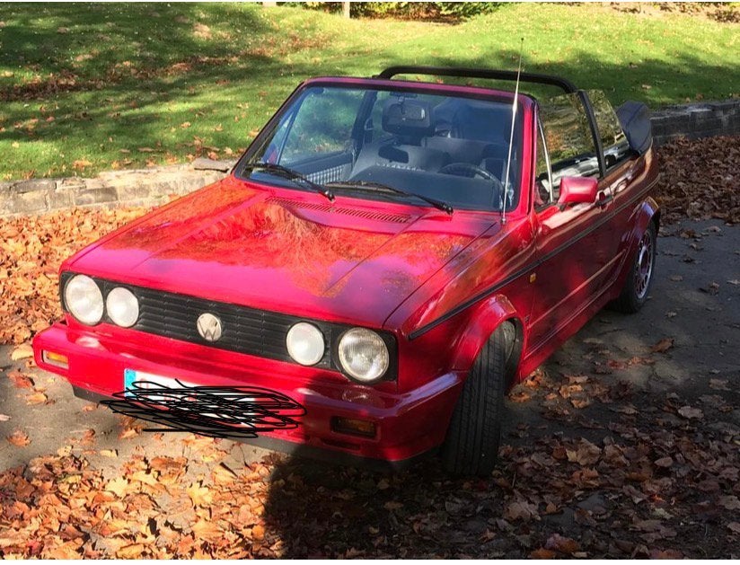 Volkswagen Golf 1 cabriolet, Rouge, Achat, Cabriolet, Boîte manuelle