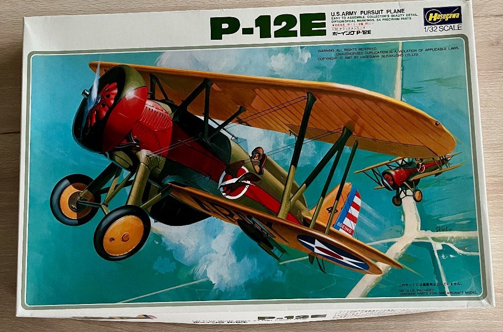 Boeing P-12E 1/32 Hasegawa S-6, Comme neuf, Enlèvement, Avion, Plus grand que 1:72