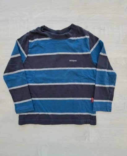 Blouse à manches longues - Mangoon - 98-104cm - rayé bleu, Enlèvement ou Envoi, Chemise ou À manches longues, Comme neuf, Mangoon