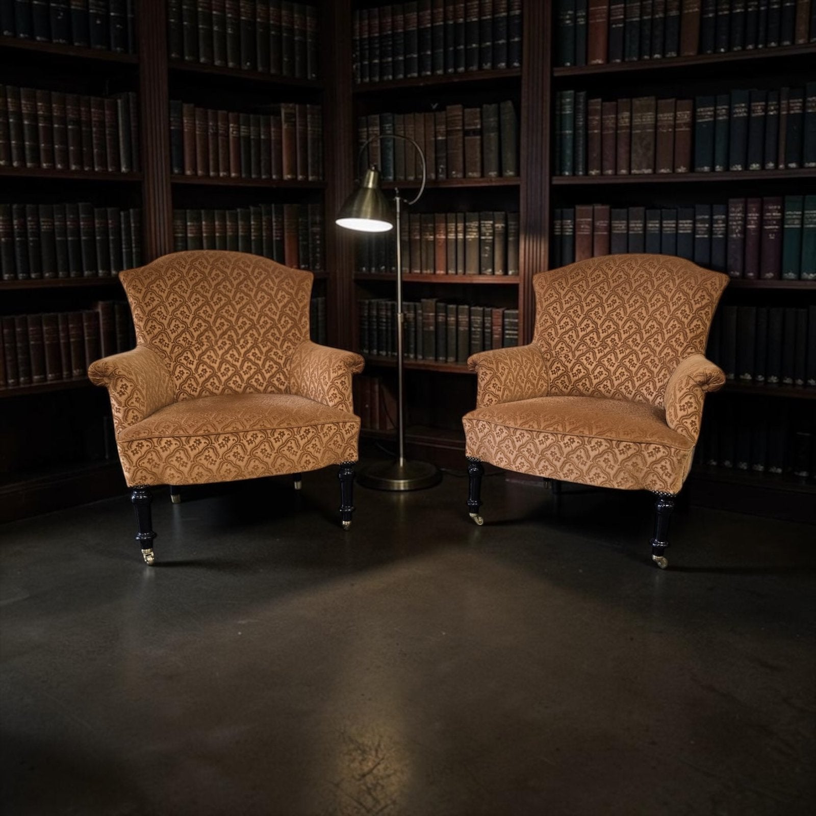 Set van 2 vintage zalmroze fauteuils / eenzitten /clubzetels, Ophalen of Verzenden