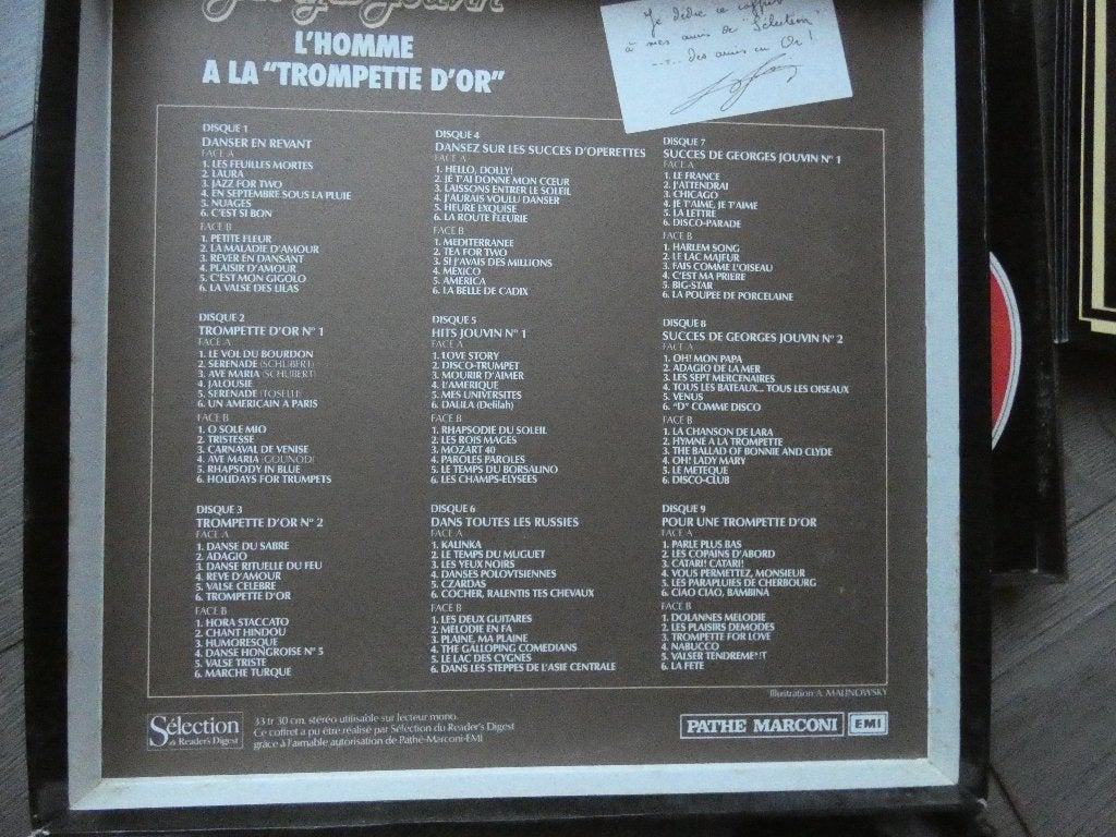 Georges Jouvin 9-LP Vinyl Boxset - Trompette d'Or Reader's, Coffret, Enlèvement, Utilisé, Coffret
