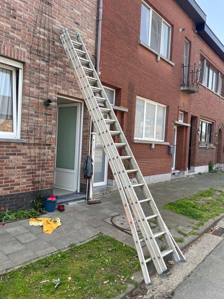 Aluminium ladder 12 meter ( 3x4,30 M), Doe-het-zelf en Bouw, Ladders en Trappen, Ophalen, Gebruikt, Ladder, Opvouwbaar of Inschuifbaar