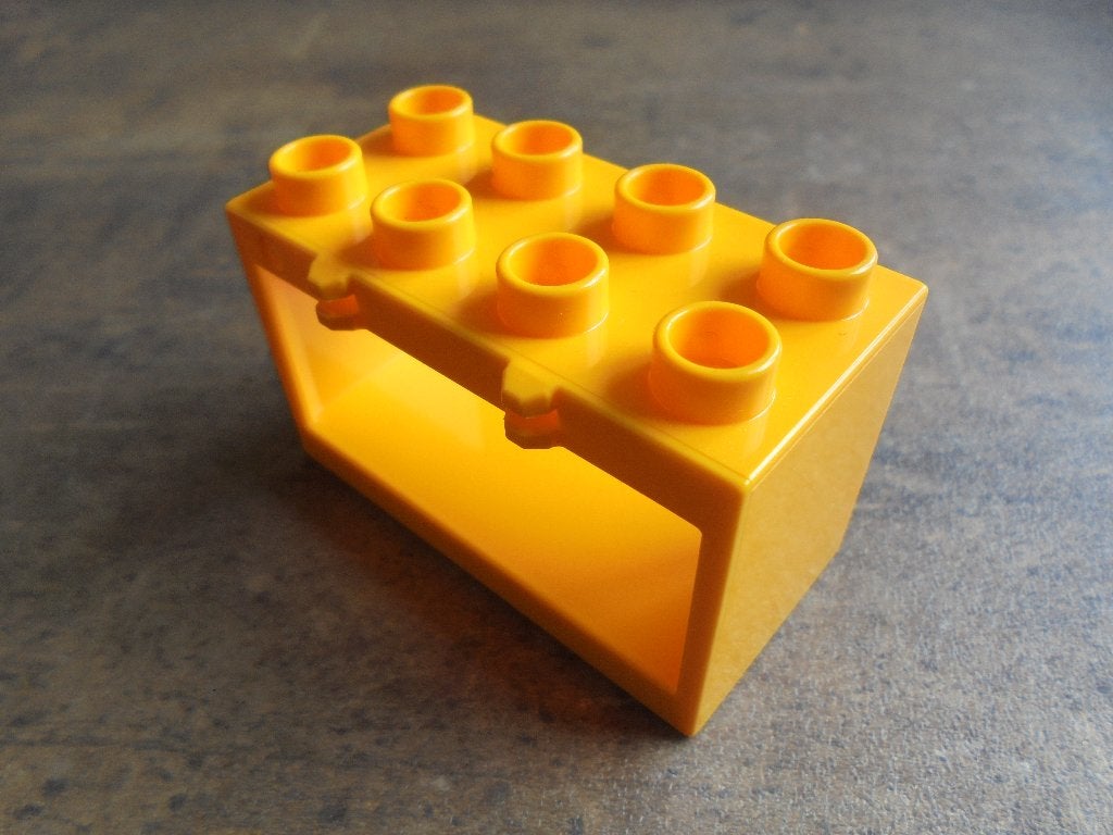 Lego Duplo Container Box 2x4x2 with Open Sides (zie foto's), Enlèvement ou Envoi, Utilisé, Briques en vrac, Duplo