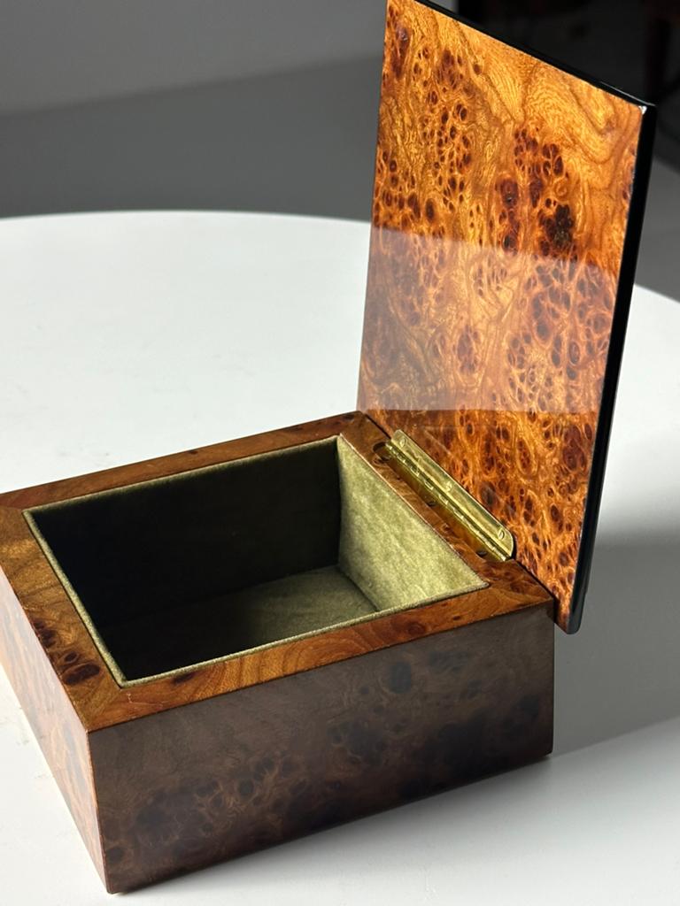 Coffret ancien en ronce de bois, XXe siècle, Maison & Meubles, Accessoires pour la Maison | Coffres, Comme neuf, Enlèvement