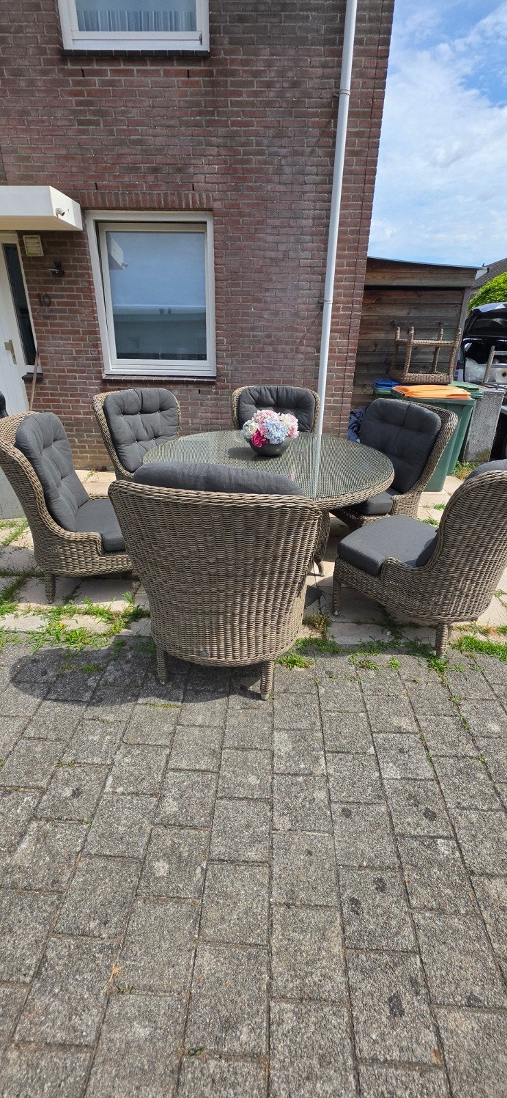 Ensemble de jardin extérieur de luxe 4 saisons. Saint-Valent, Chaise, Osier, Salons de jardin, Enlèvement