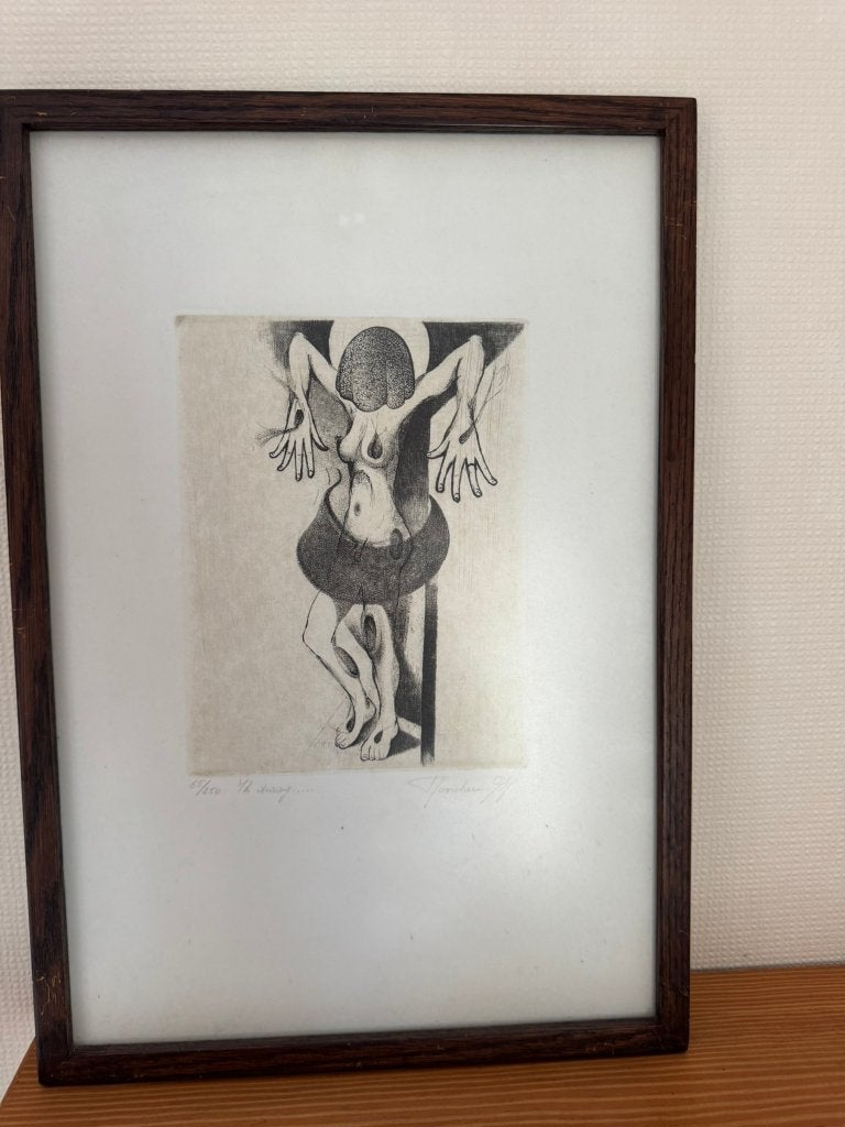 Originele ets, Antiek en Kunst, Kunst | Etsen en Gravures, Ets, Genummerd, Gesigneerd, Ophalen