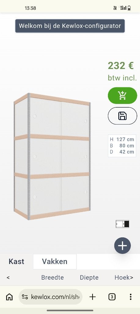 Kewlox kast, Ophalen, Zo goed als nieuw