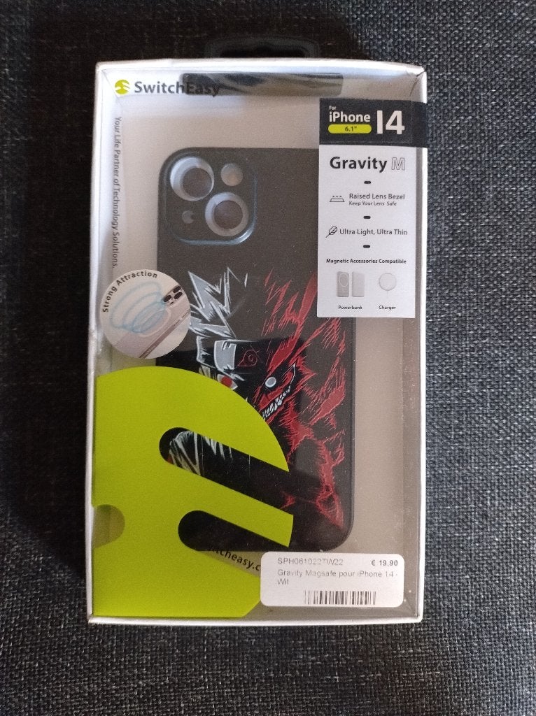Naruto iPhone 14 hoesje, Verzenden, Zo goed als nieuw, IPhone 14, Zwart