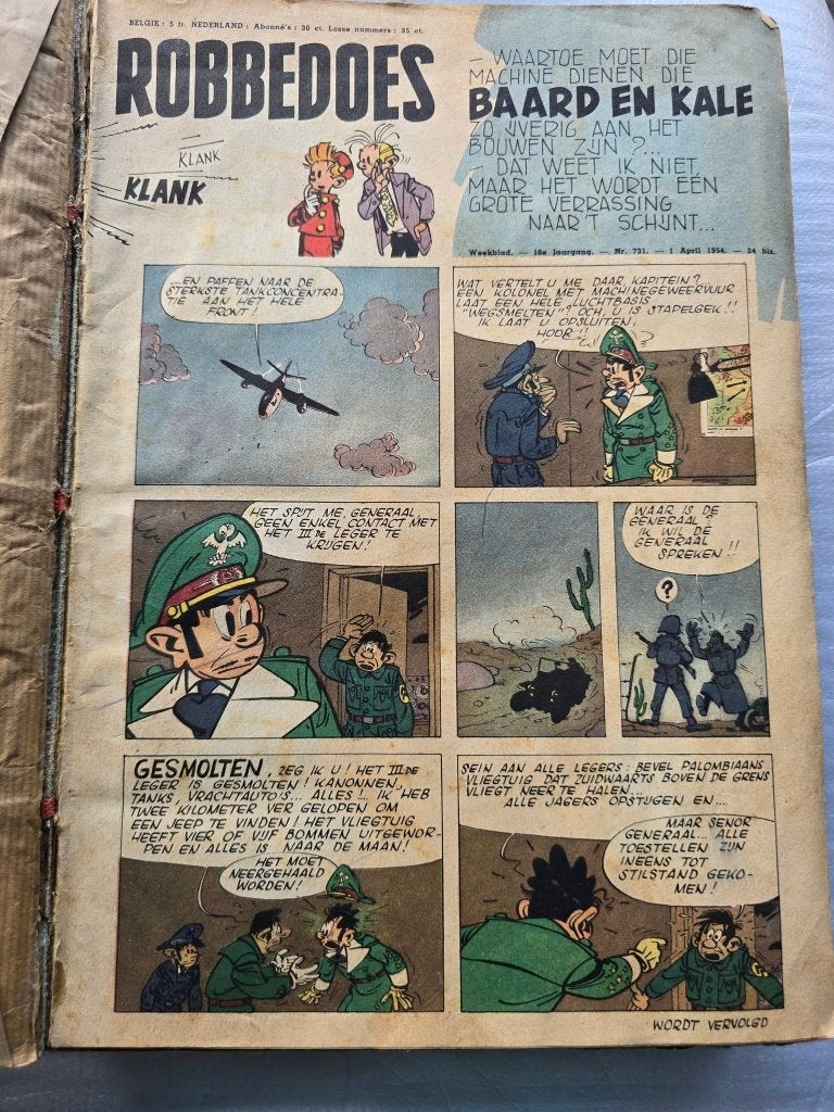Robbedoes Weekblad 1954, Boeken, Ophalen, Gelezen, Overige typen