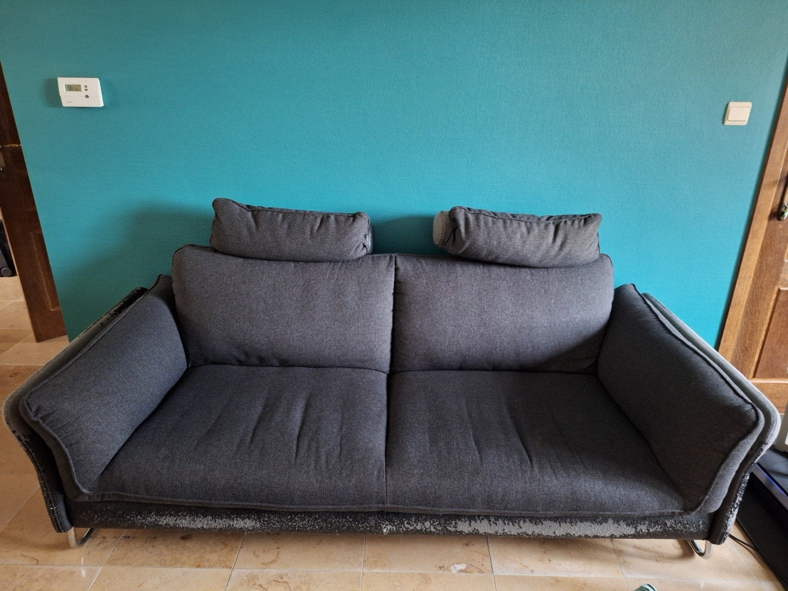 Gebruikte stoffen zetel 1m50 gratis af te halen in Hasselt, Huis en Inrichting, Ophalen