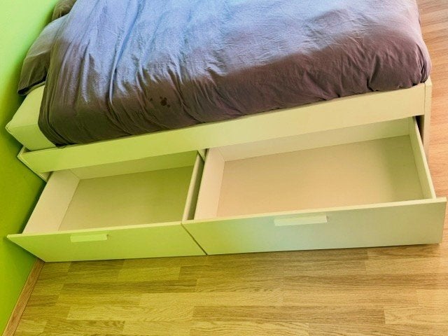 Lit double Ikea Brimnes, Maison & Meubles, Enlèvement, Utilisé, 200 cm, 160 cm