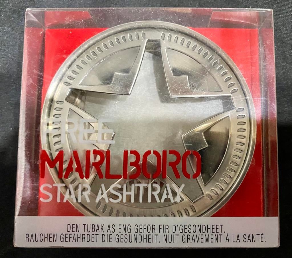 vintage Marlboro "Texas Lone Star" metalen asbak - BOXED!!, Ophalen of Verzenden, Nieuw, Asbak