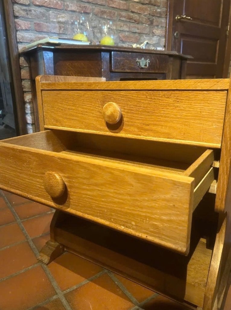 2 nachtkastjes hout, Huis en Inrichting, Ophalen, Gebruikt, Hout