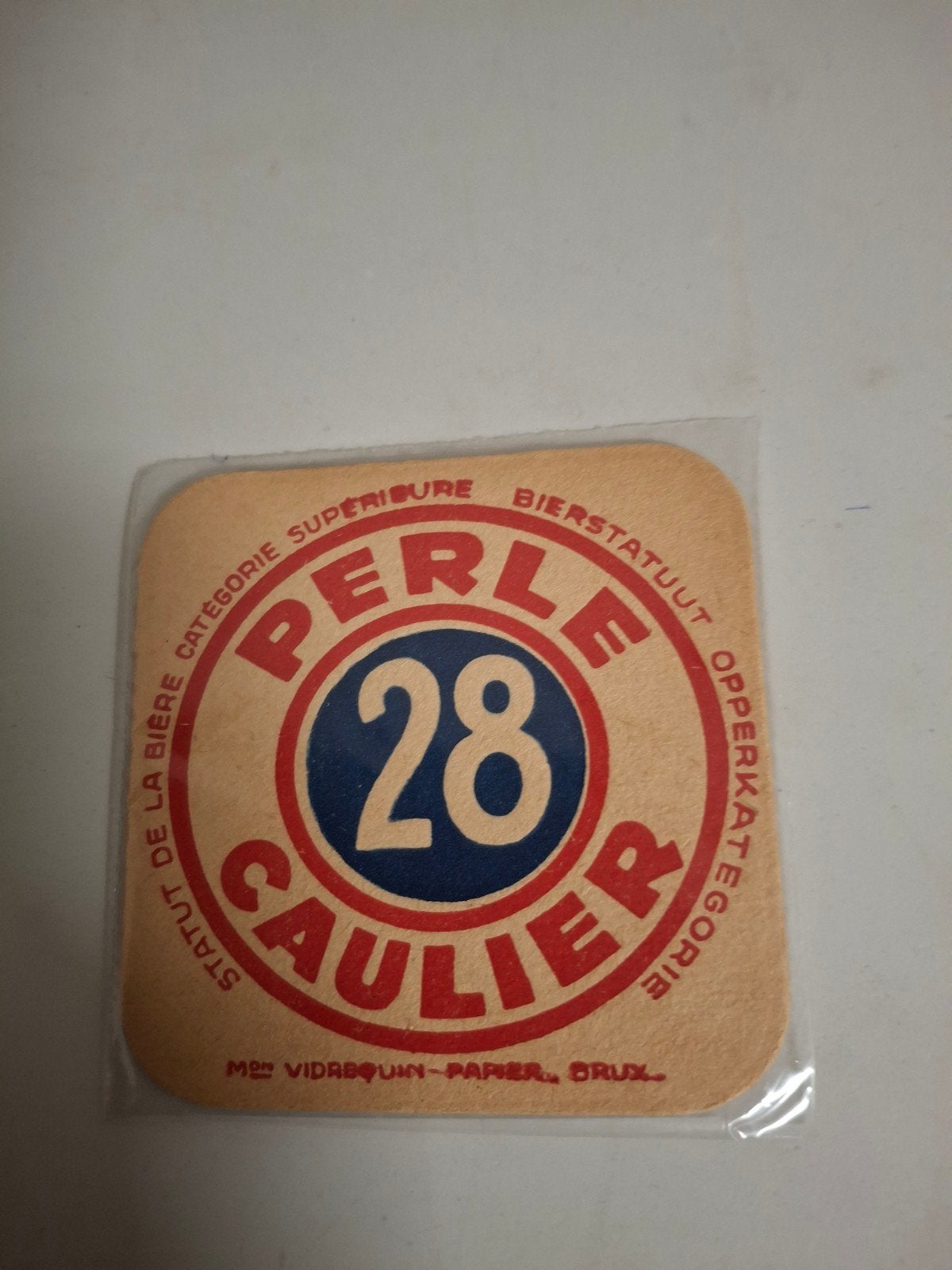 oud bierviltje perle caulier, Verzamelen, Ophalen of Verzenden