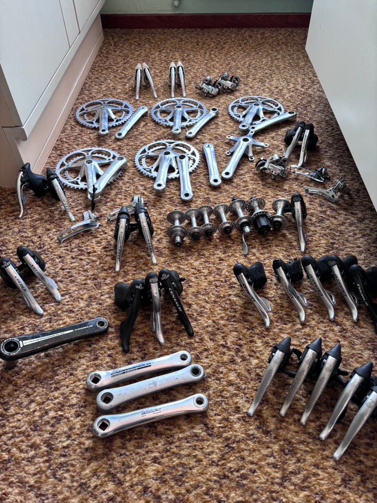 Zeer veel campagnolo onderdelen tekoop, Fietsen en Brommers, Fietsonderdelen, Zo goed als nieuw, Stuur, Ophalen of Verzenden