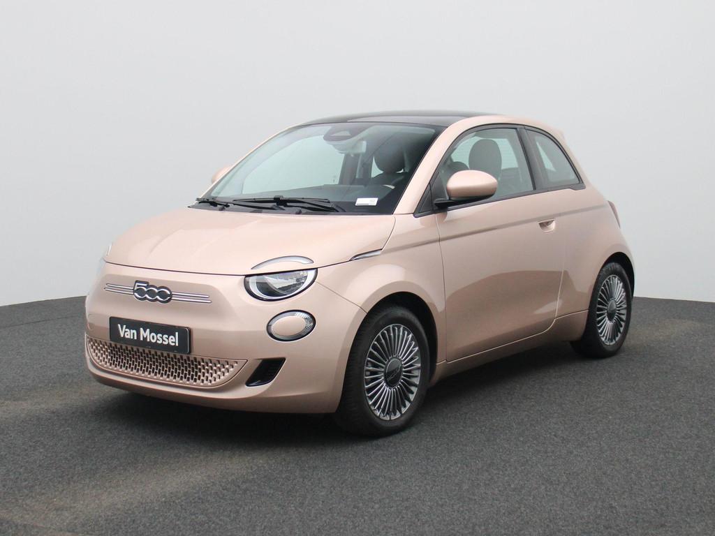 Fiat 500e 500e 42 kWh Icon Camera | Panodak | Zetelverwarmin, Auto's, Fiat, 4 zetels, Stof, Overige kleuren, 1365 kg
