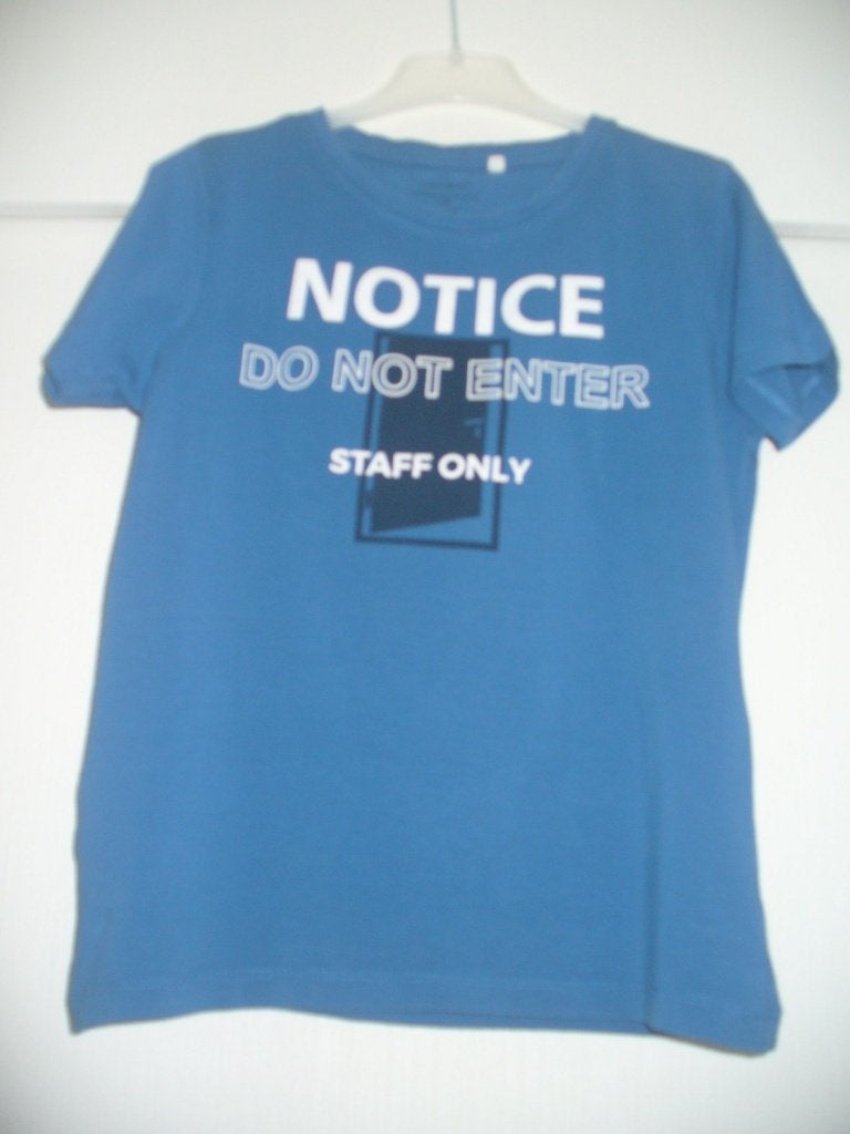 Blauw t-shirt Name It maat 122-128, Kinderen en Baby's, NAME IT., Ophalen of Verzenden, Zo goed als nieuw, Shirt of Longsleeve