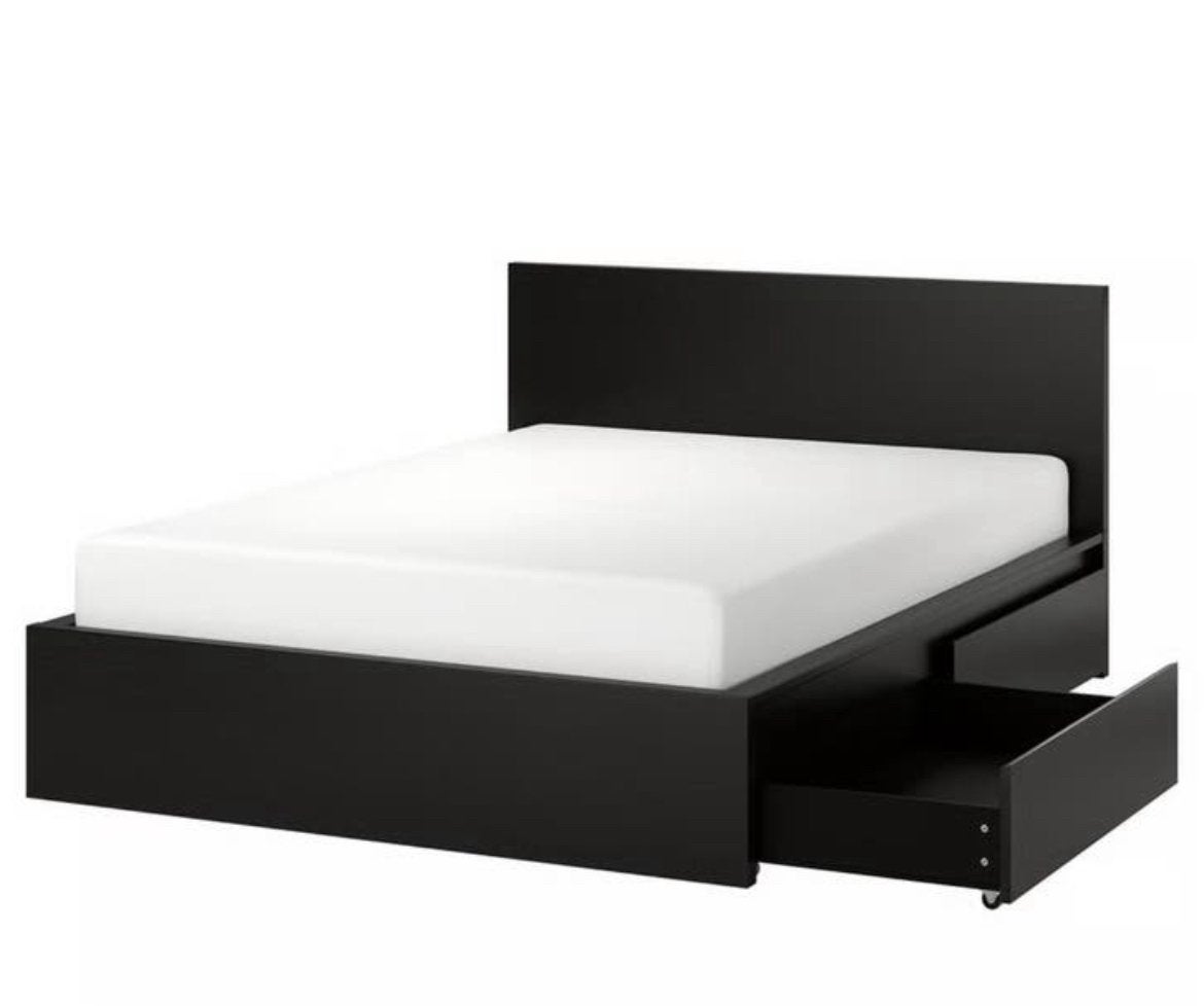Lit Malm 160x200, Maison & Meubles, Enlèvement, Utilisé