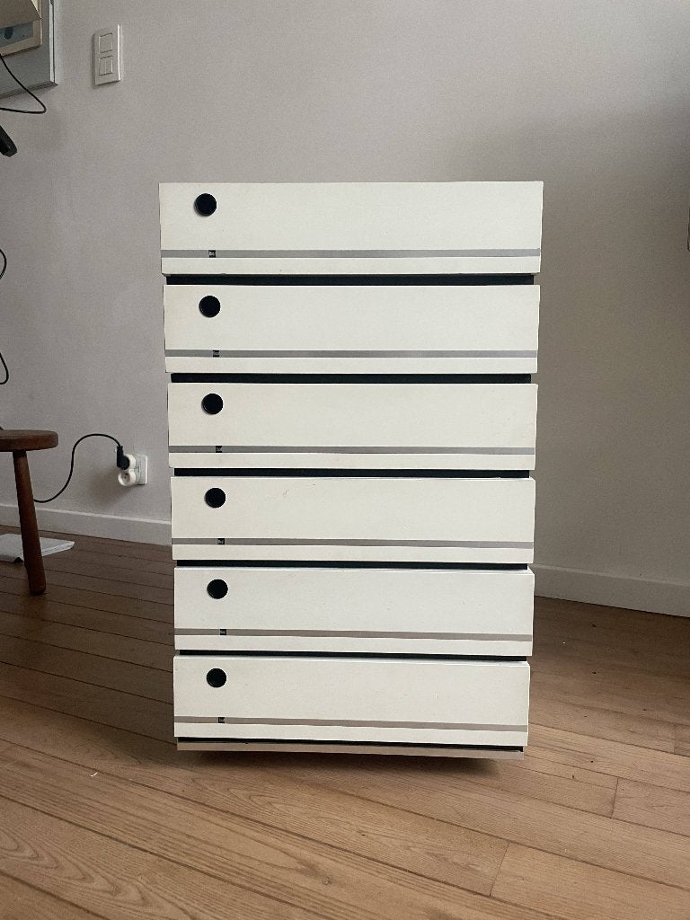 Ensemble de 6 meubles DUAL CP 1 W pour vinyles, Synthétique, Enlèvement, CD, 75 à 150 disques