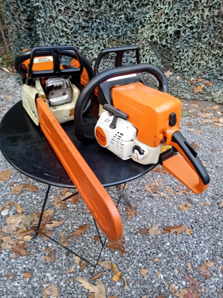 Staat van 2 Stihl TB kettingzagen, Tuin en Terras, Ophalen