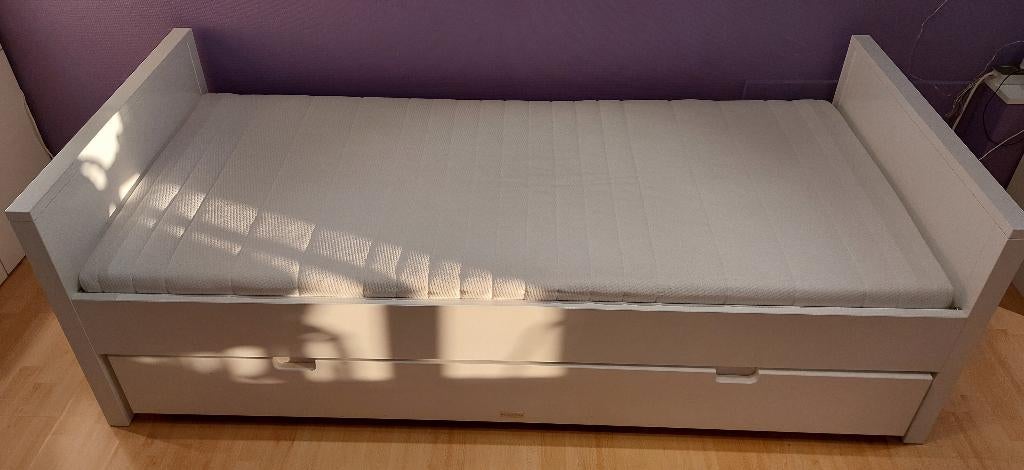 Lit 1 personne avec tiroir et second matelas pour invité, 90 cm, Comme neuf, Enlèvement, 200 cm