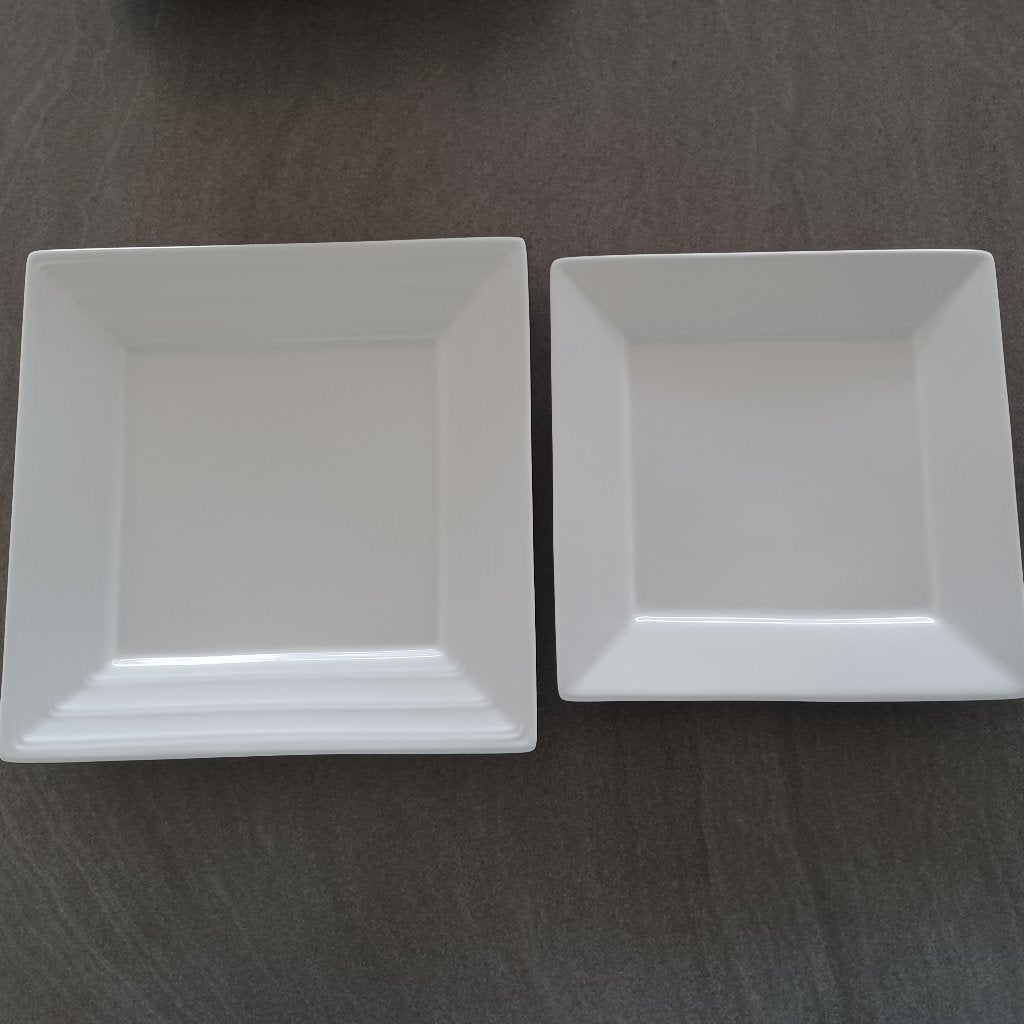 witte borden (6+6), Huis en Inrichting, Keuken | Servies, Bord(en), Porselein, Ophalen
