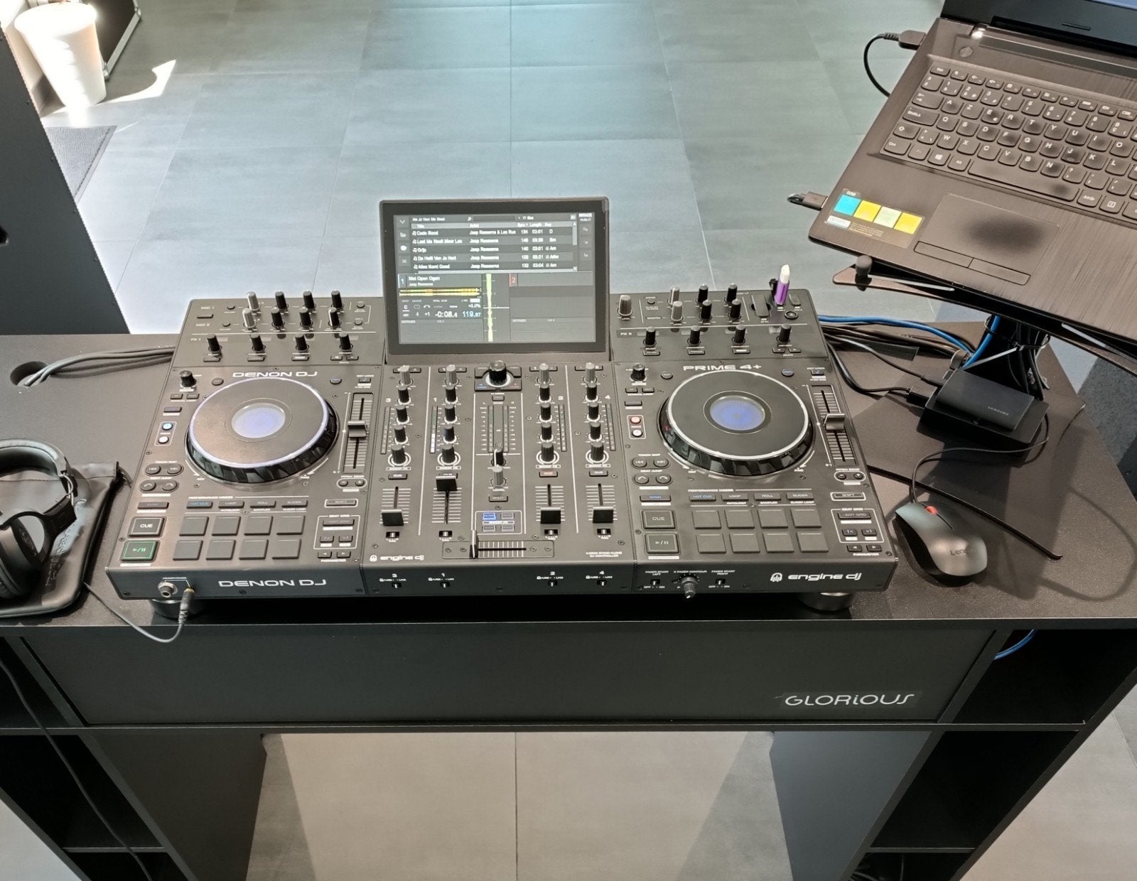 Denon Prime 4+ met Decksaver, Muziek en Instrumenten, Dj-sets en Draaitafels, Ophalen, Zo goed als nieuw, Dj-set, Denon