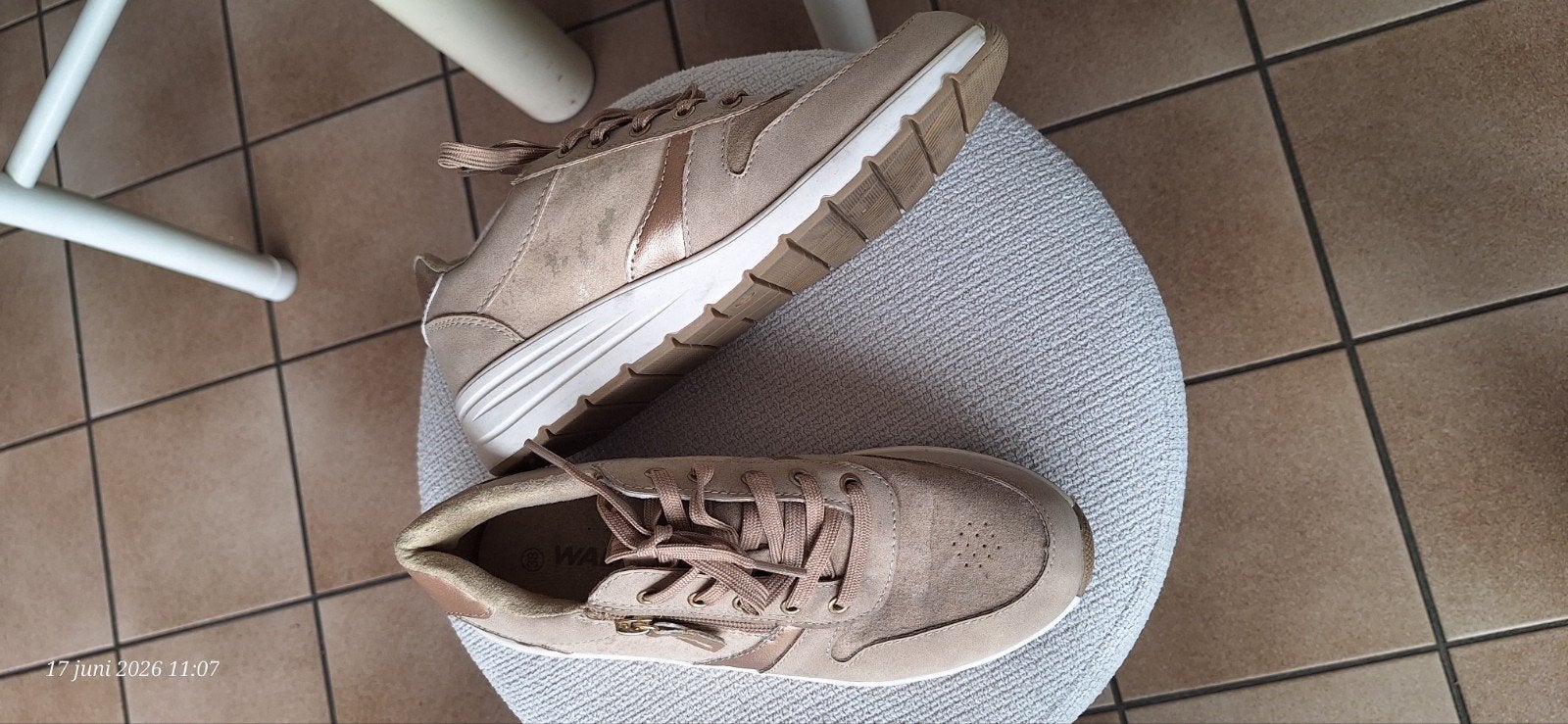 Loopschoenen dames, Ophalen, Beige, Wandelschoenen