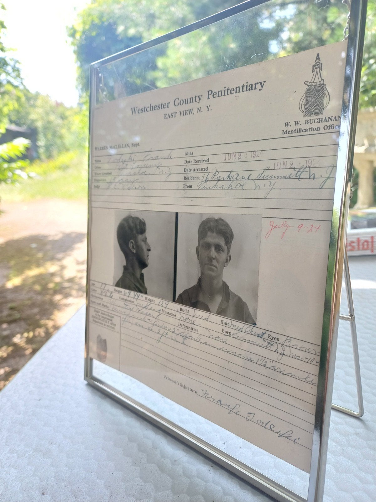 Zeer oude mugshot - meer dan 100 jaar oud - curiosa, Ophalen of Verzenden
