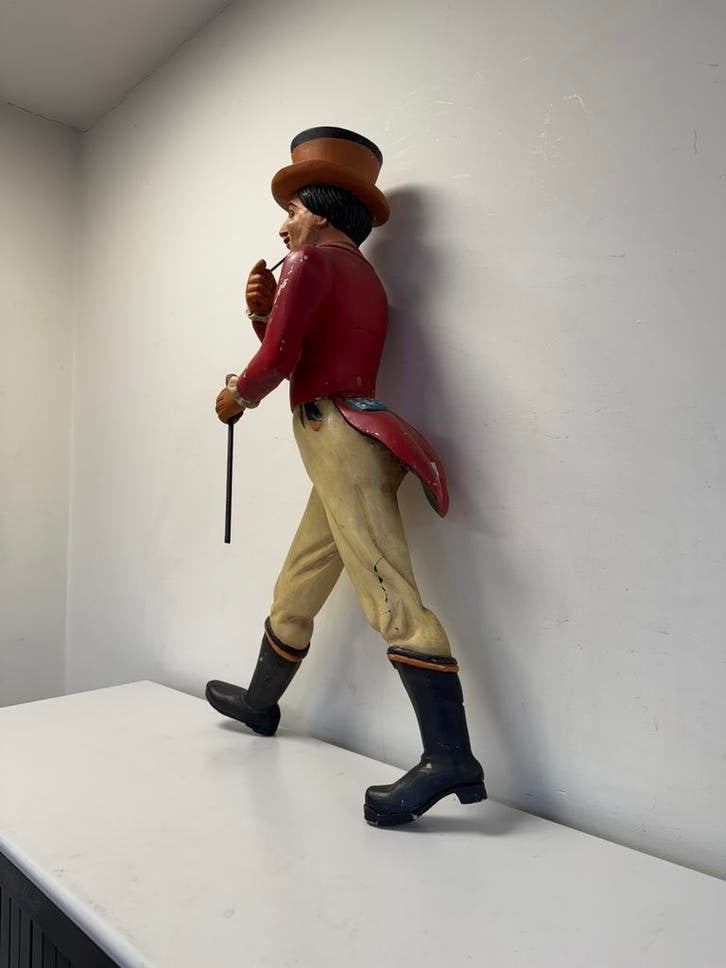Vintage Johnnie Walker reclamebeeld, man met monocle