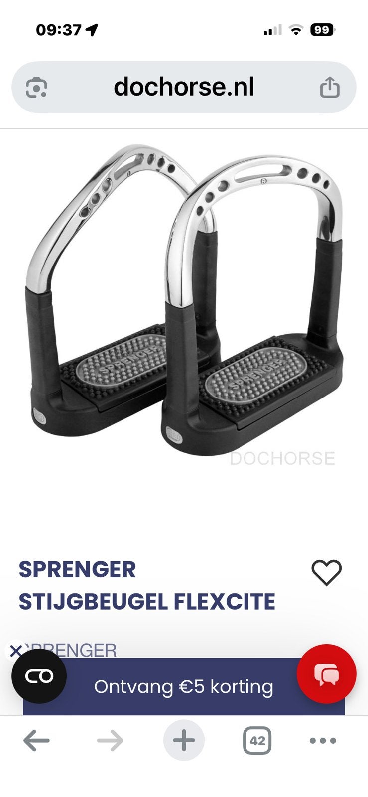 2 paar sprengerstijgbeugels   en andere, Dieren en Toebehoren, Nieuw, Ophalen of Verzenden, Singel, Dressuur