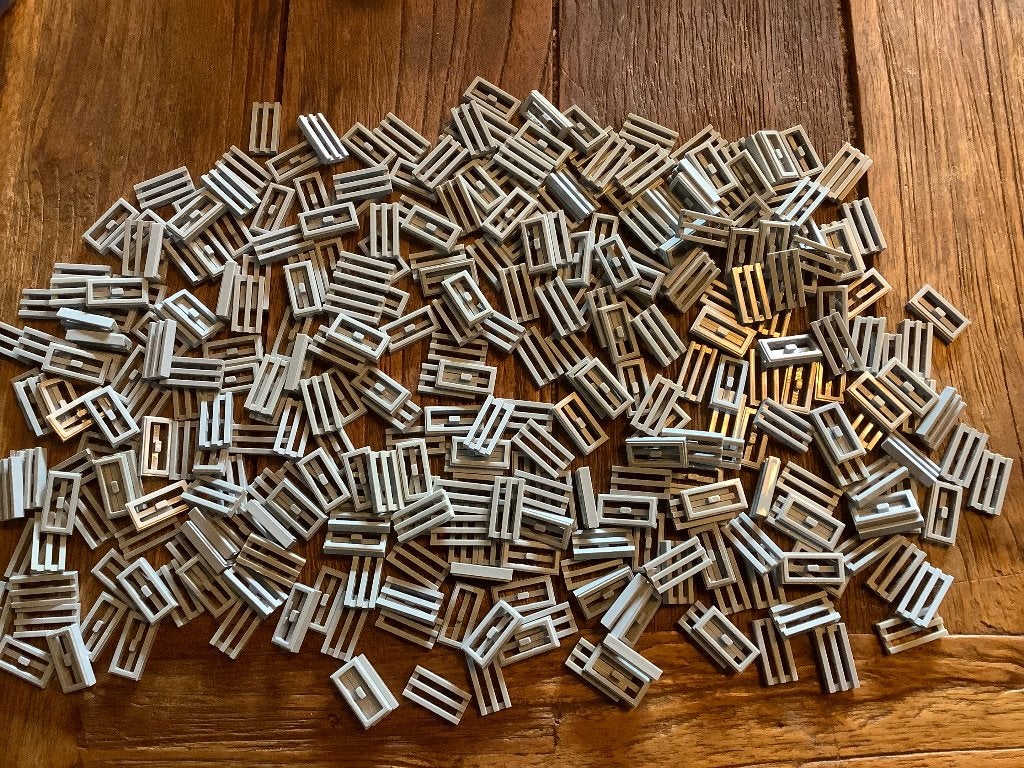 Lego plaatjes 1x2 grille 332 stuks / 107-80, Enlèvement ou Envoi, Utilisé, Briques en vrac, Lego