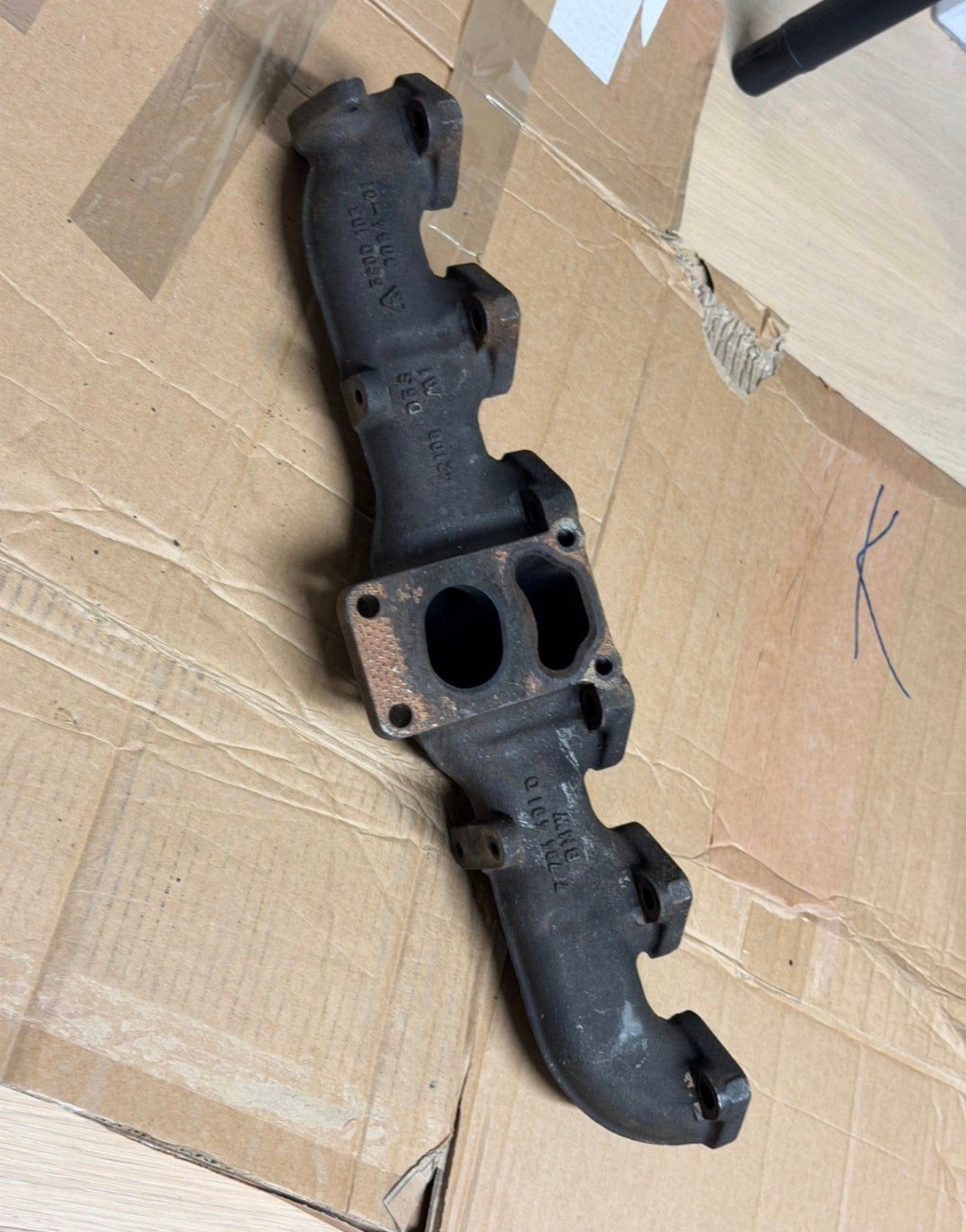 Collecteur d'échappement BMW Série 5 E60 E61 535d M57N OEM, Enlèvement ou Envoi, Utilisé, BMW
