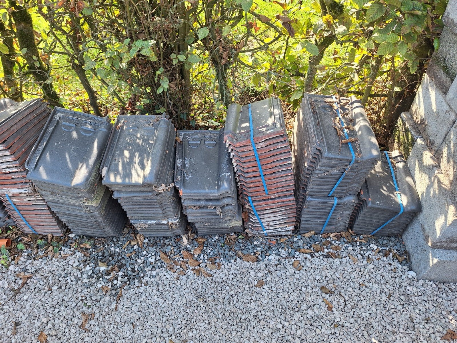 200 stuks pottelbergse Koramic, Doe-het-zelf en Bouw, Ophalen, Steen of Klei, Zo goed als nieuw, Dakpannen