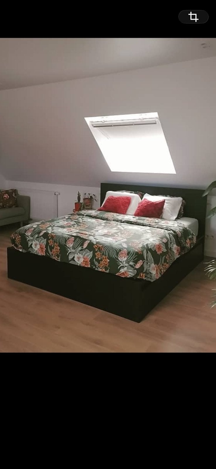 IKEA Malm bed 160x200 zwartbruin, Huis en Inrichting, Ophalen, Zo goed als nieuw