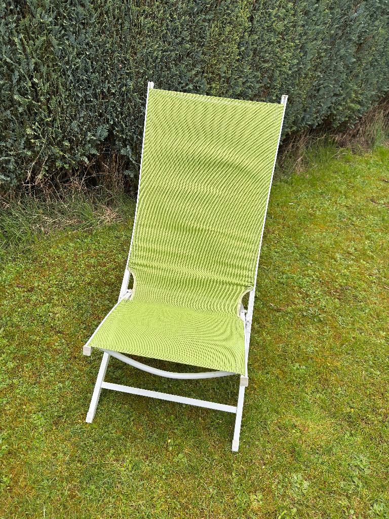 Chaise longue / transat de jardin, Enlèvement, Utilisé, Métal, Pliant