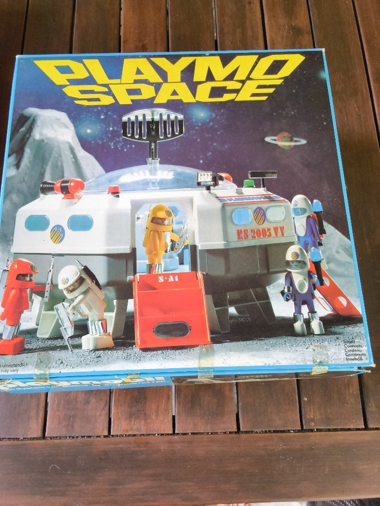 Vintage Playmo Space 1980 Avec boîte et radar intacts., Enlèvement ou Envoi, Autres séries, Kit complet, Utilisé