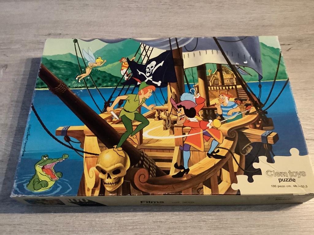 Puzzle vintage Disney Peter Pan (100 pièces), Enlèvement ou Envoi, Plus de 50 pièces, Comme neuf, 6 ans ou plus